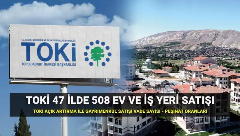TOKİ 508 Konut ve İş Yeri Satışı İçin Açık Artırma Tarihleri Açıklandı!